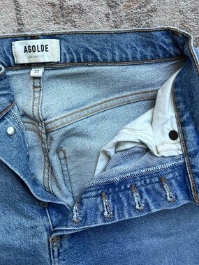 Agolde Light Blue Slim Denim Ankle Jeans